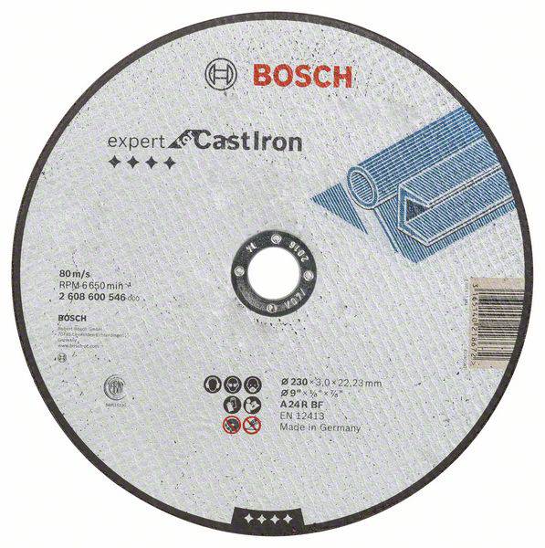 Bosch 2608600546 2 608 600 546 Disque à tronçonner 230 mm 1 pc(s) Fonte