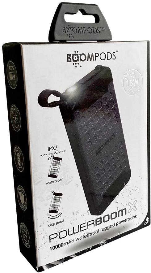 Boompods Powerboom X Powerbank (batterie supplémentaire) 10000 mAh Power Delivery 2.0 Li-Ion noir lampe de poche, extéri-2