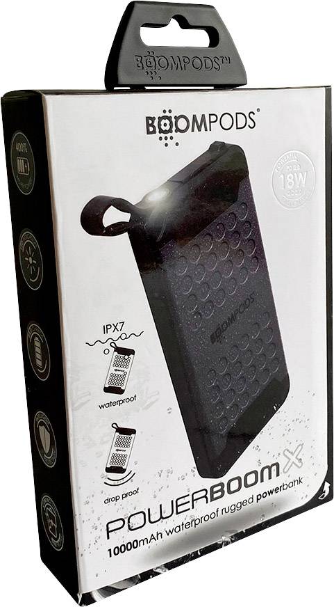 Boompods Powerboom X Powerbank (batterie supplémentaire) 10000 mAh Power Delivery 2.0 Li-Ion noir lampe de poche, extéri-3