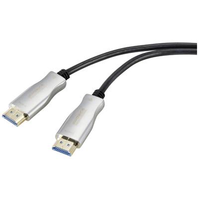 Câble de raccordement SpeaKa Professional HDMI Fiche mâle HDMI-A, Fiche mâle HDMI-A 50.00 m noir SP-9019356 blindé Câble
