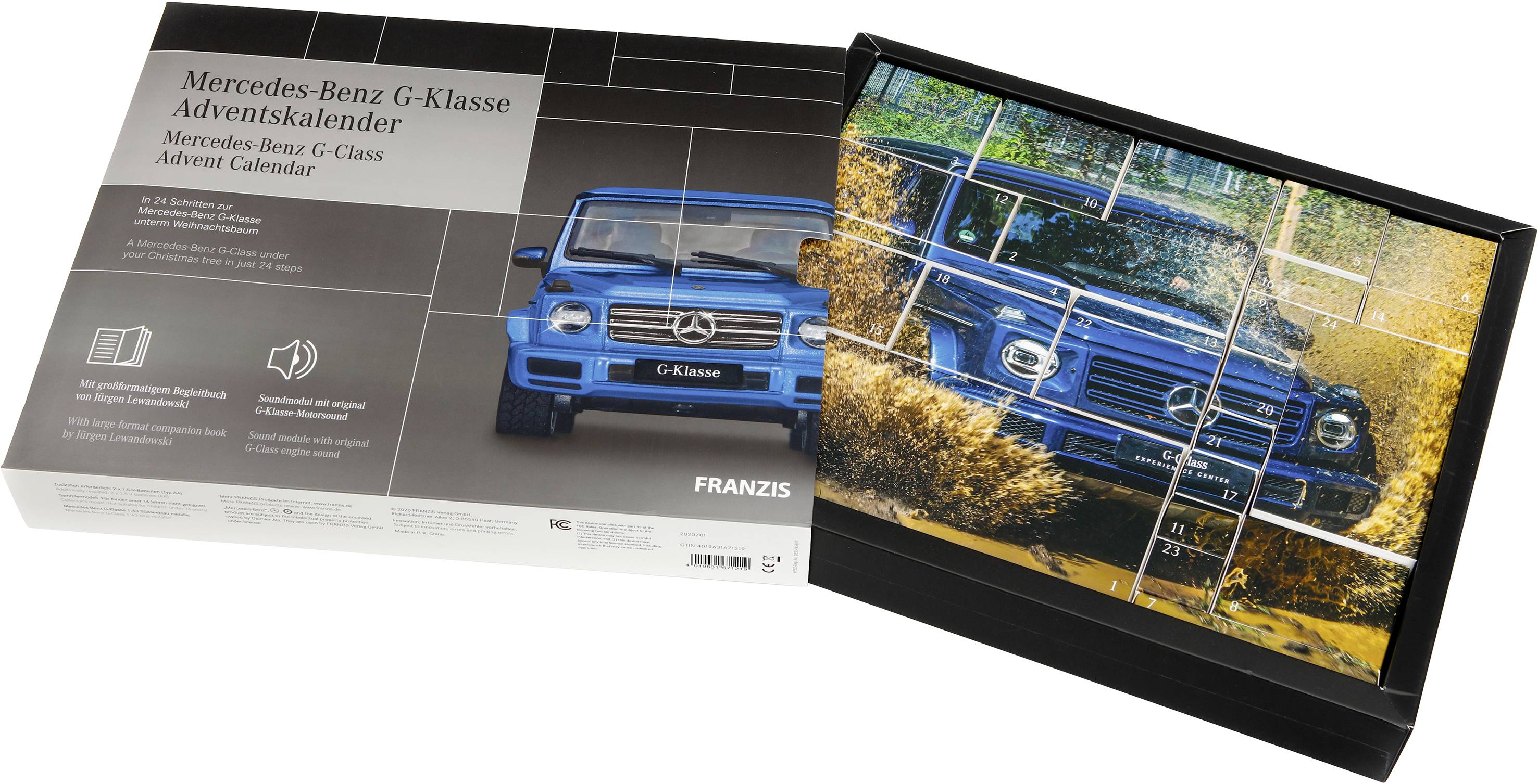 Franzis Verlag Mercedes-Benz G-Klasse kit à monter, électronique, technique Calendrier de l'Avent Classe d'âge à partir -7