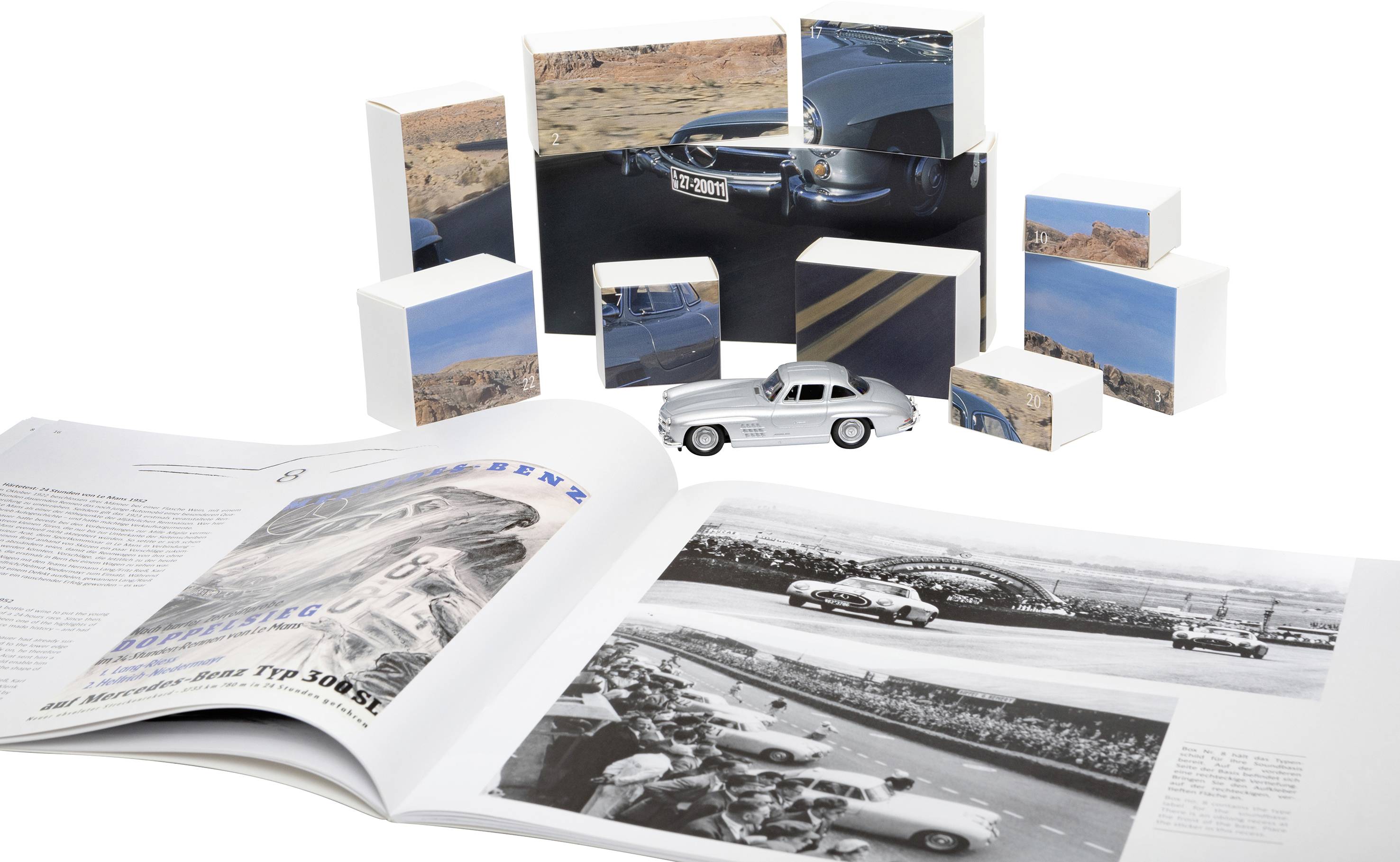 Franzis Verlag Mercedes-Benz 300 SL kit à monter, électronique, technique Calendrier de l'Avent Classe d'âge à partir de-8