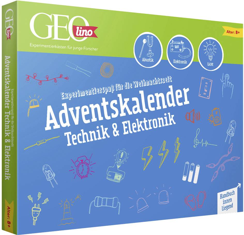 Geolino Technik & Elektronik expérimentation, GEOlino, électronique Calendrier de l'Avent Classe d'âge à partir de 8 ans-1