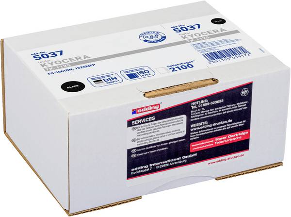Edding Toner remplace Kyocera TK-1125 compatible  noir 2100 pages EDD-5037 18-5037