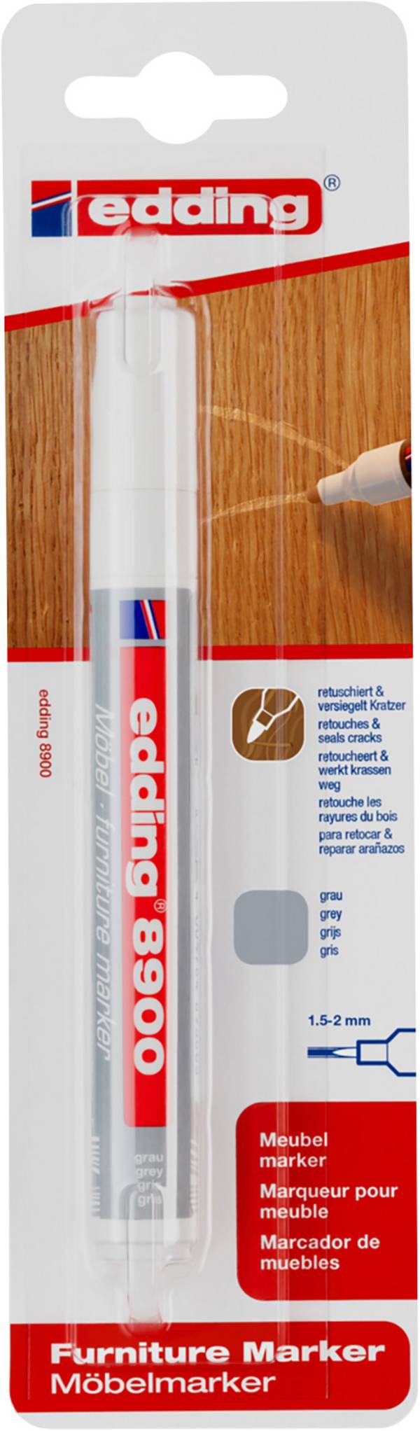 Edding 8900 4-8900-1-4012 Marqueur pour meubles gris 1.5 mm, 2 mm N/A