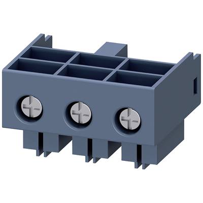 Connecteur à vis avec trois bornes de connexion, adapté pour la fixation sécurisée des conducteurs électriques dans les appareils électroniques.