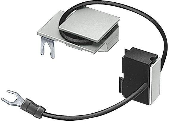 Un composant électronique doté de deux bornes métalliques et d'un câble connecté, couramment utilisé dans les installations électriques.