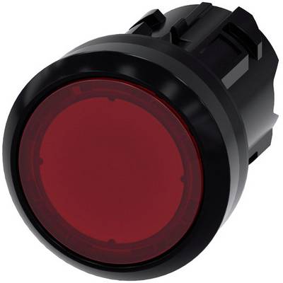 Bouton rouge avec un bord noir, probablement un bouton d'arrêt d'urgence.