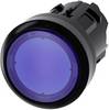 Siemens 3SU10010AD500AA0 3SU1001-0AD50-0AA0 Voyant lumineux collerette plastique, rond bouton noir, bleu 1 pc(s) Single
