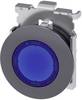 Siemens 3SU10610JD500AA0 3SU1061-0JD50-0AA0 Voyant lumineux collerette métal, rond bouton sable gris, bleu 1 pc(s) Single