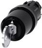 Siemens 3SU10005JL010AA0 3SU1000-5JL01-0AA0 Commutateur à clé collerette plastique clé noir, argent 2 x 45 ° 1 pc(s)
