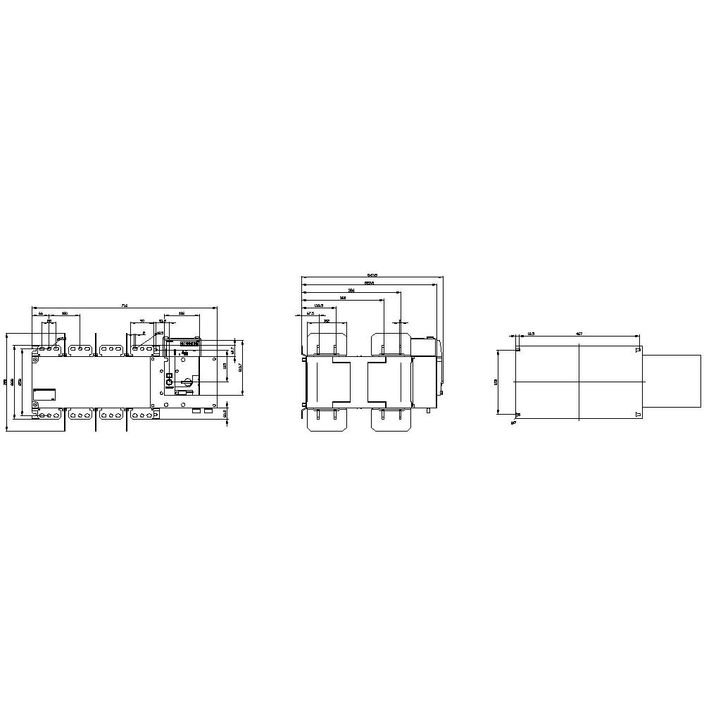 Dessin de construction d'une pièce mécanique avec des dimensions détaillées et des spécifications techniques en trois vues.