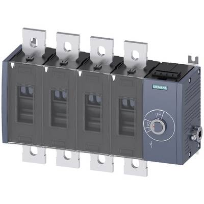 Un disjoncteur tétrapolaire de Siemens avec commutateur à bascule pour le contrôle des circuits électriques.
