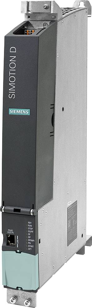 Un module SIMOTION D de Siemens, une unité de commande industrielle utilisée pour l'automatisation et le contrôle des machines.