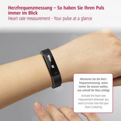 Hama Fit Track 1900 Bracelet connecté avec cardio-fréquencemètre noir-9