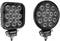 Les « OSRAM Arbeitsleuchten » sont deux lampes LED, l'une carrée, l'autre ronde, toutes deux équipées de plusieurs lumières LED et de supports.