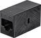 Un adaptateur de couplage Ethernet CAT 6A noir en cuivre, utilisé pour connecter deux câbles Ethernet.