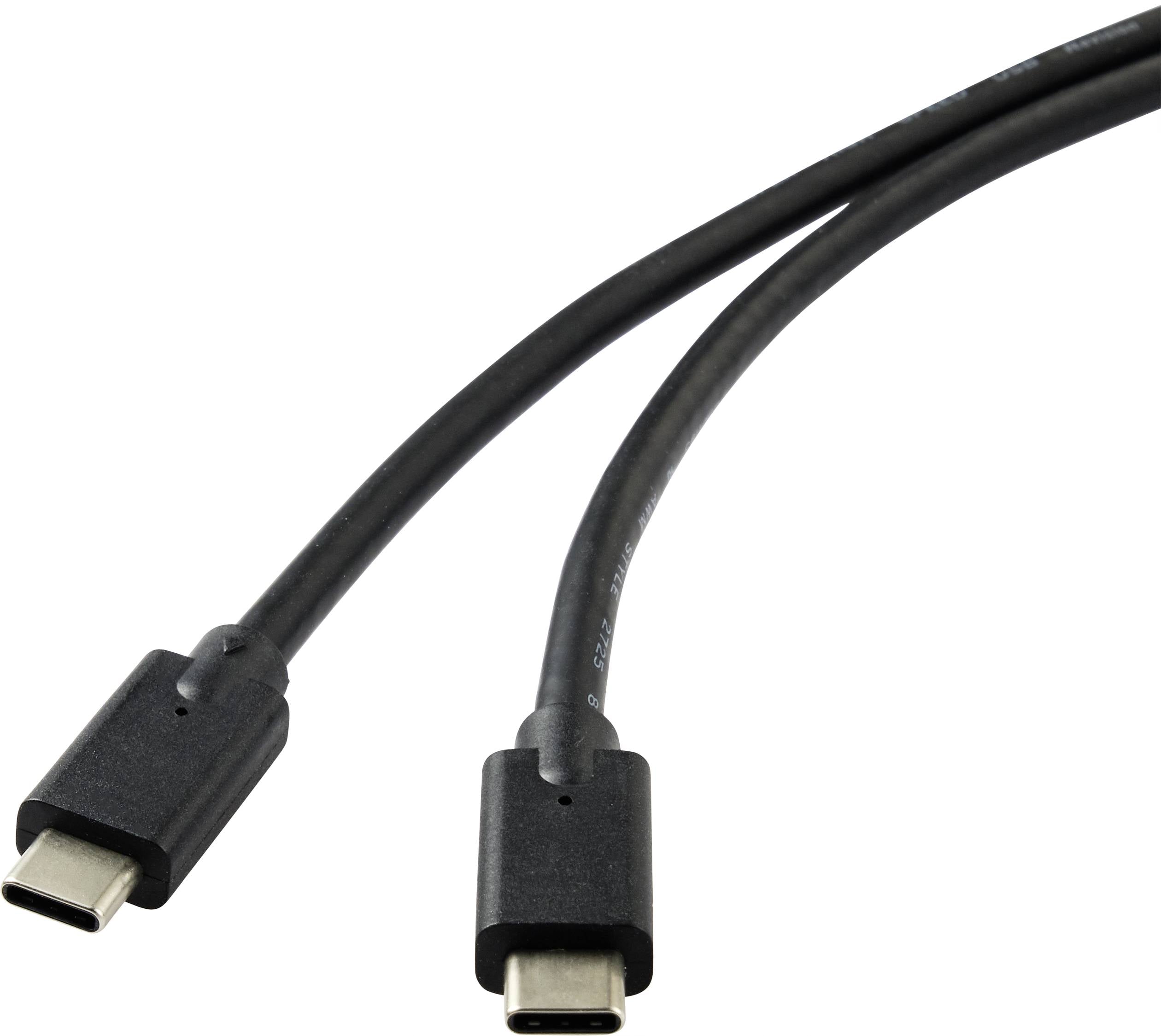 Câble USB Renkforce RF-4531576 USB-C® mâle USB 3.2 Gen2x2 2.00 m noir blindé
