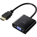 Câble adaptateur Renkforce HDMI / VGA Fiche mâle HDMI-A, Prise femelle VGA 15 pôles 0.15 m noir RF-4531578 blindage doub