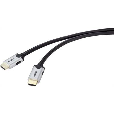 Câble de raccordement SpeaKa Professional HDMI Fiche mâle HDMI-A, Fiche mâle HDMI-A 2.00 m noir SP-9063172 Ultra HD (8K)