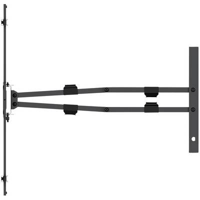 Support mural avec deux bras ajustables pour la fixation latérale d'un téléviseur.