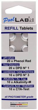 Water ID Nachfüllpack Reagenztabletten PoolLab Tablettes