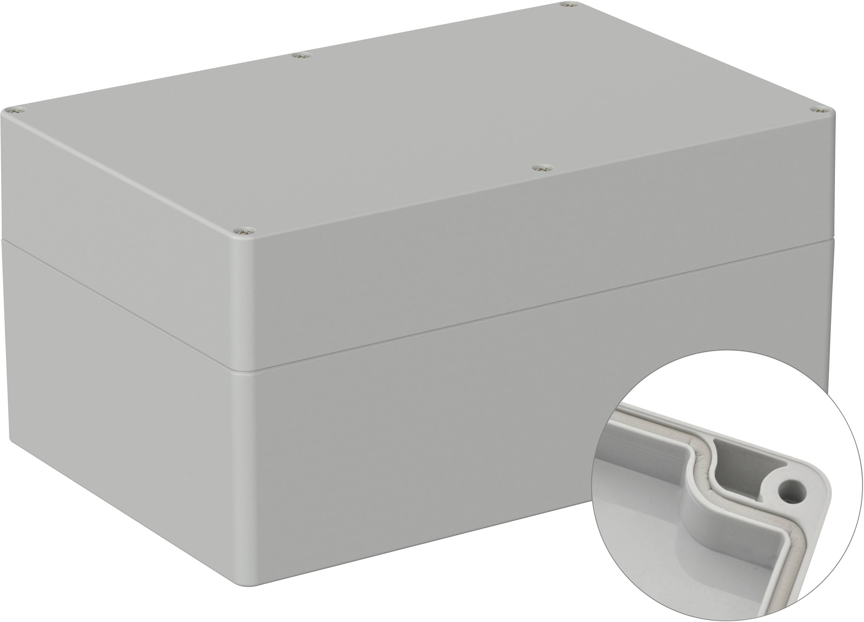 TRU COMPONENTS TC-9065700 Boîtier industriel 240.3 x 160.3 x 120 ABS gris clair (RAL 7035) 1 pc(s)