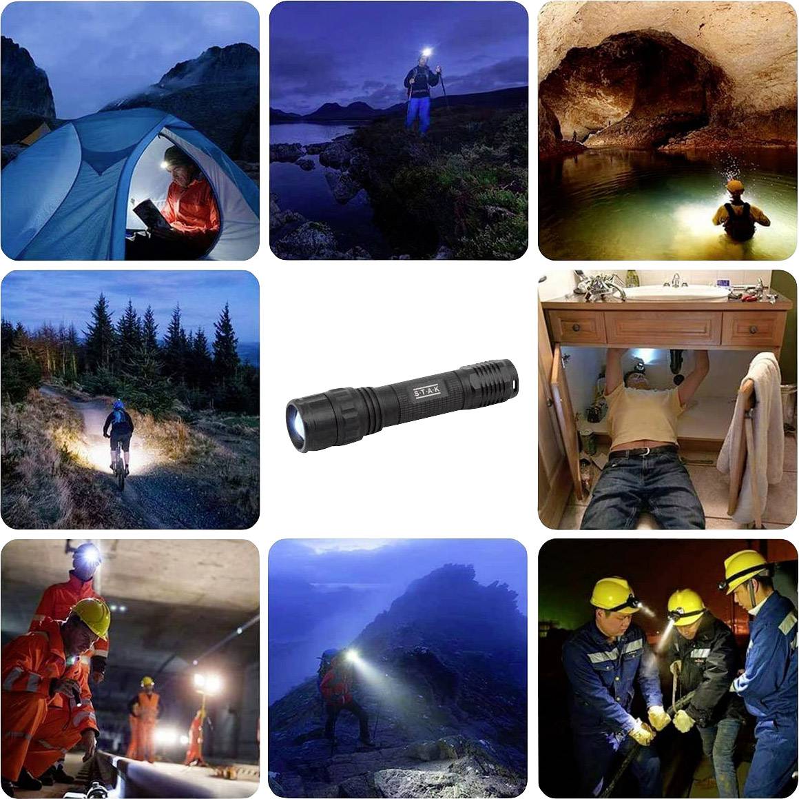 STAK Panther LED Lampe de poche à batterie 800 lm 220 g-2