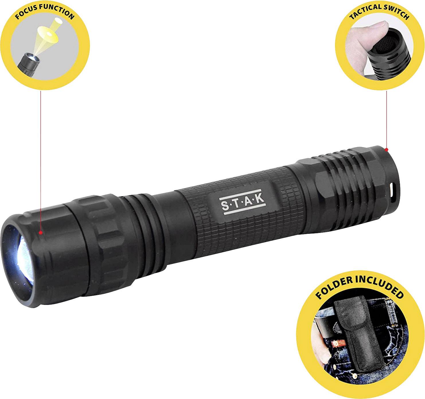 STAK Panther LED Lampe de poche à batterie 800 lm 220 g-3