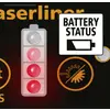 Signal d'avertissement rouge avec le symbole de 'État de la batterie' indiquant un niveau de batterie faible. Adapté pour les appareils avec affichage de l'alimentation.
