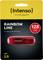 Clé USB haute vitesse Intenso Rainbow Line 2.0, 128 Go. Couleur rouge. L'emballage présente les détails du produit et sa capacité.
