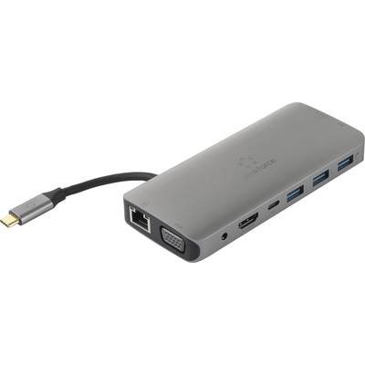 Station d'accueil pour PC portable USB-C®  Renkforce RF-4533846 Convient pour les marques: universel, Apple MacBook avec