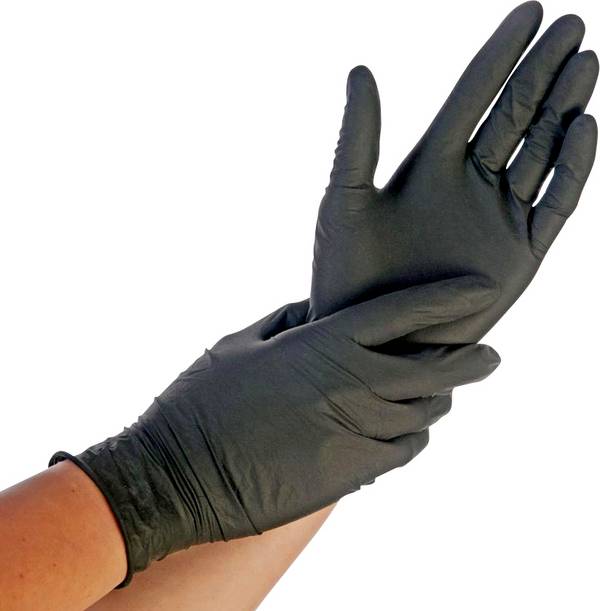 Hygonorm gant nitrile SAFE FIT, noir, taille XL, non poudré, boîte de 200 pièces