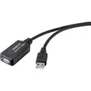 Renkforce Câble USB USB 2.0 USB-A mâle, USB-A femelle 10.00 m noir actif avec amplification du signal RF-4535084
