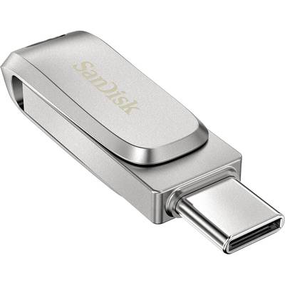 SanDisk Ultra Dual Luxe Mémoire supplémentaire USB pour smartphone/tablette  argent 1 TB USB-C® USB 3.1 (Gen 1) - Conrad Electronic France