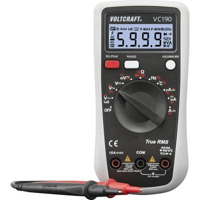 Multimètre  VOLTCRAFT VC190  numérique  CAT III 600 V Affichage (nombre de points): 6000