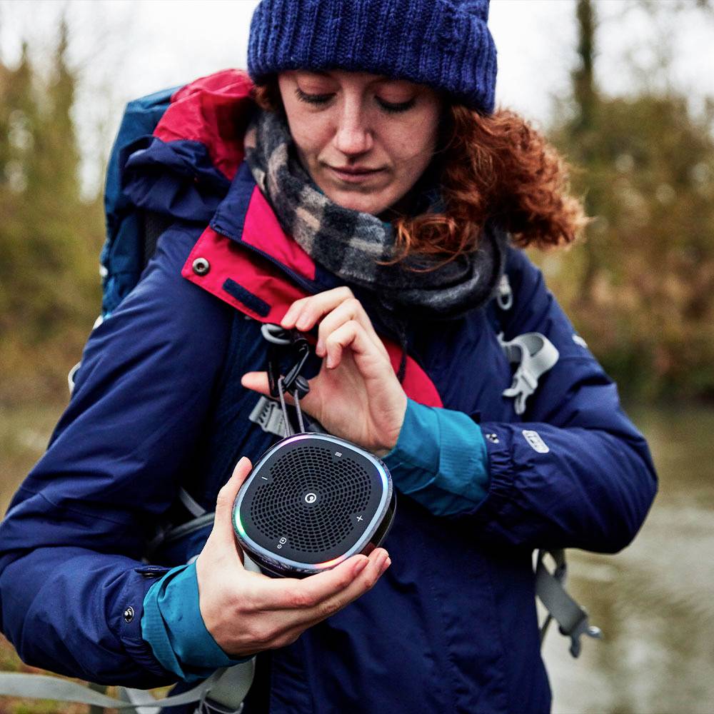 Pure StreamR Splash Enceinte à commande vocale Radio FM, étanche à l'eau, outdoor, AUX noir-5