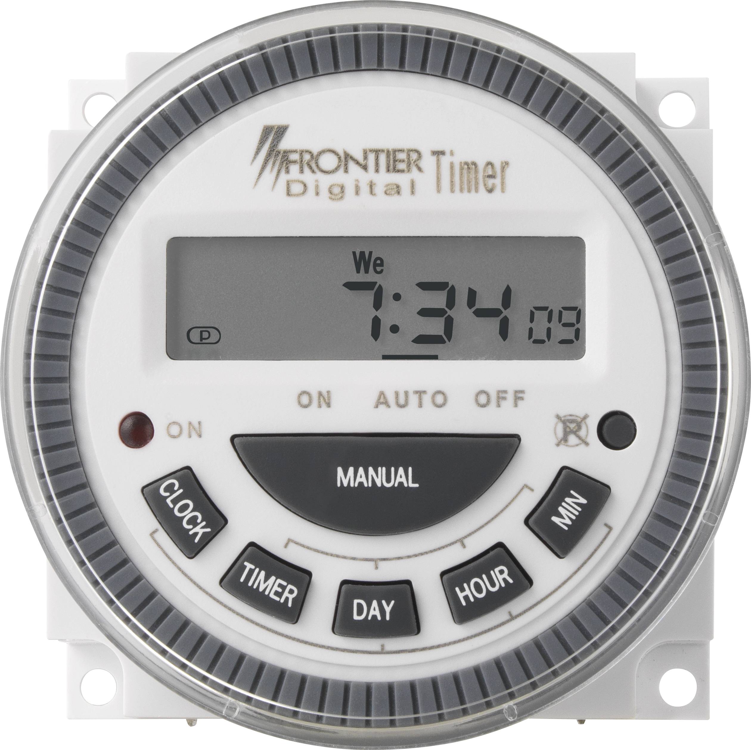 Programmateur horaire pour encastrement sur panneau numérique 230 V/AC 4000 W
