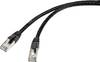 Renkforce RF-4538208 RJ45 Câble réseau, câble patch CAT 6a S/FTP 60.00 m noir adapté pour une utilisation extérieure 1 pc(s)