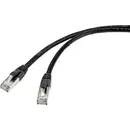 Renkforce RF-4538208 RJ45 Câble réseau, câble patch CAT 6a S/FTP 60.00 m noir adapté pour une utilisation extérieure 1 p