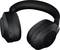 Casque audio noir à arceau rembourré et coussinets d'oreille, avec plusieurs boutons sur le côté. Adapté pour écouter de la musique.
