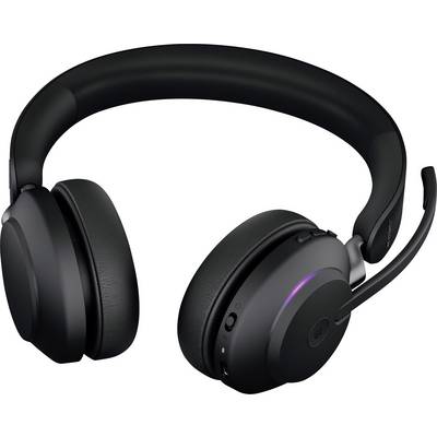 Casque noir circum-auriculaire avec microphone intégré et commandes sur l'écouteur, adapté aux appels téléphoniques ou à l'écoute de musique.