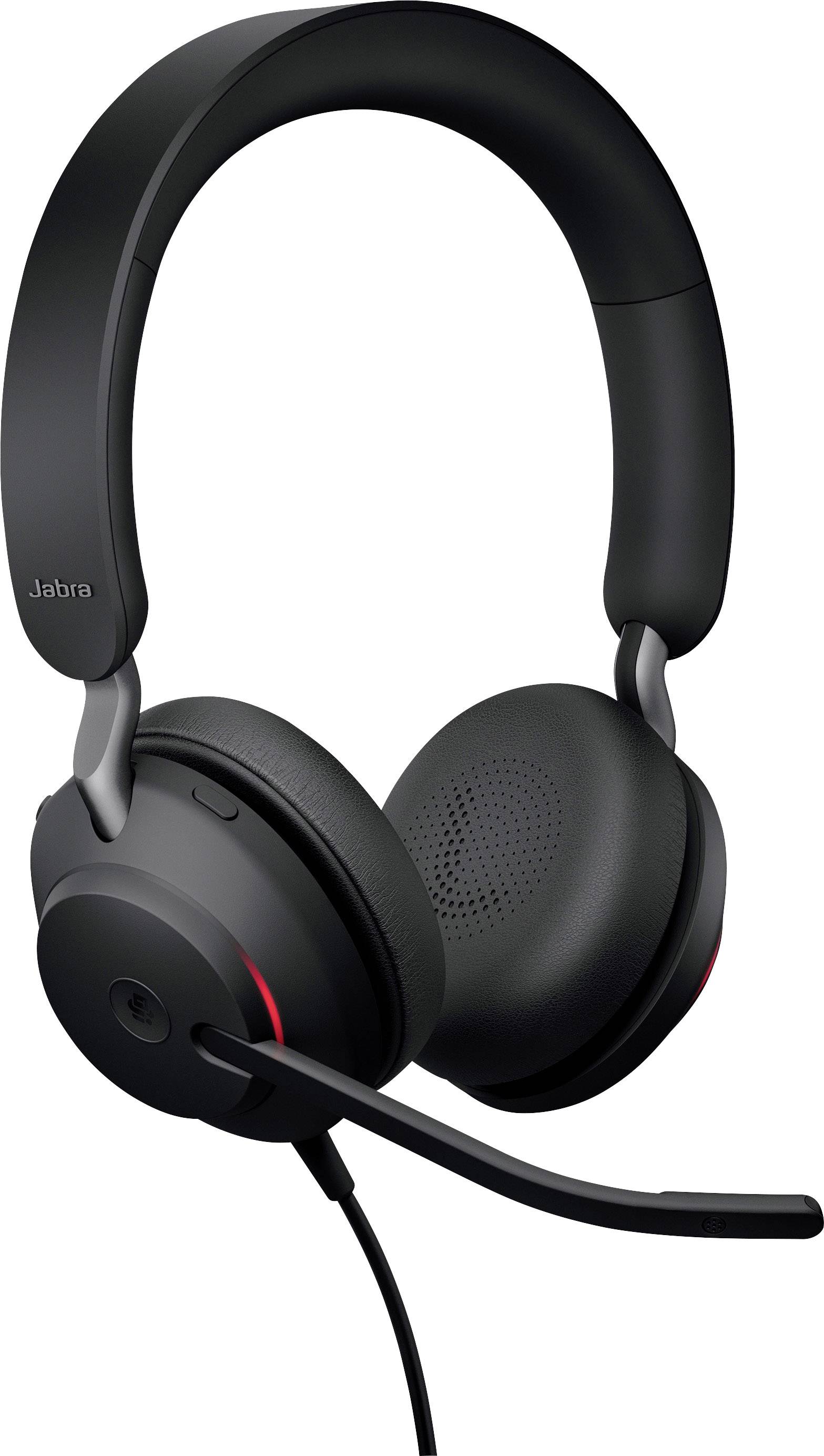 Jabra Evolve2 40, USB-A MS Stereo téléphone Micro-casque supra-auriculaire filaire Stereo noir mise en sourdine du micro-1