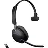 Jabra Evolve2 65 monaural Micro-casque supra-auriculaire Bluetooth Mono noir volume réglable, affichage de la charge de la batterie, mise en sourdine du microphone téléphone