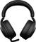 Casque audio noir circum-auriculaire avec microphone intégré, idéal pour le gaming ou les conférences téléphoniques.