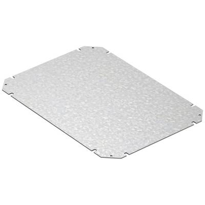 Plaque métallique de forme rectangulaire, aux angles biseautés et à la surface structurée et brillante.