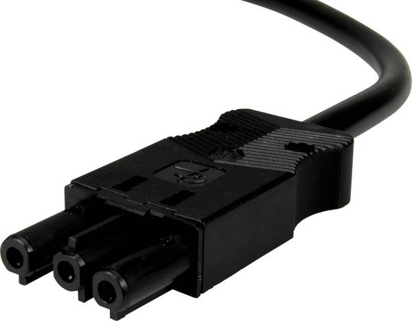 Adels-Contact 16626310 Câble de raccordement secteur extrémité(s) ouverte(s) - Alimentation femelle Nombre total de pôles: 2 + PE noir 1.00 m 75 pc(s)