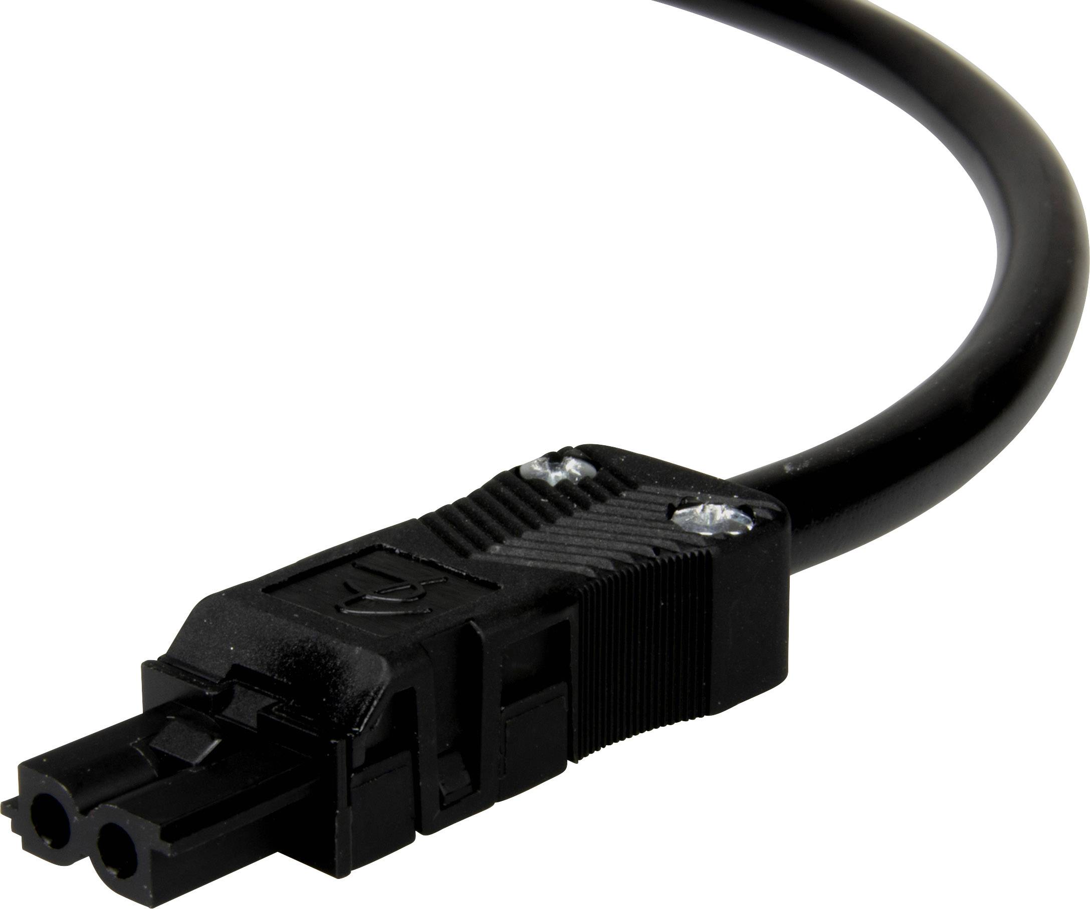 Un câble réseau noir avec une connexion bipolaire compatible avec des appareils électroniques.