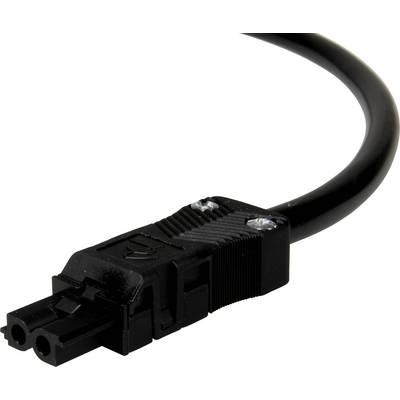Un câble réseau noir avec une connexion bipolaire compatible avec des appareils électroniques.