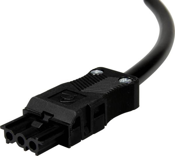 Adels-Contact 92846310 Câble de raccordement secteur extrémité(s) ouverte(s) - Alimentation femelle Nombre total de pôles: 2 + PE noir 1.00 m 75 pc(s)